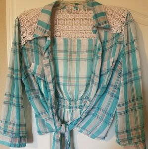 American Rag Button Down Crop Top